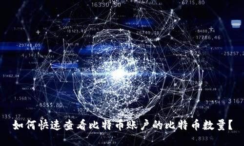 如何快速查看比特币账户的比特币数量？