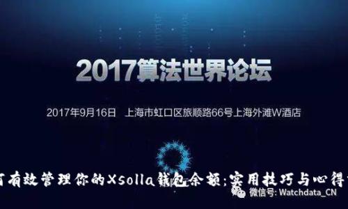 如何有效管理你的Xsolla钱包余额：实用技巧与心得分享